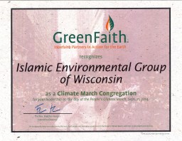 Green Faith Certificate
